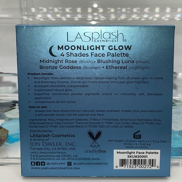 LASplash cosmetics Moonlight Glow Face Palette - Moon ➿ - Picture 4 of 5